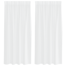 Gordijnen met gordijnen 2 pcs Wit 140 x 175 cm Polyester