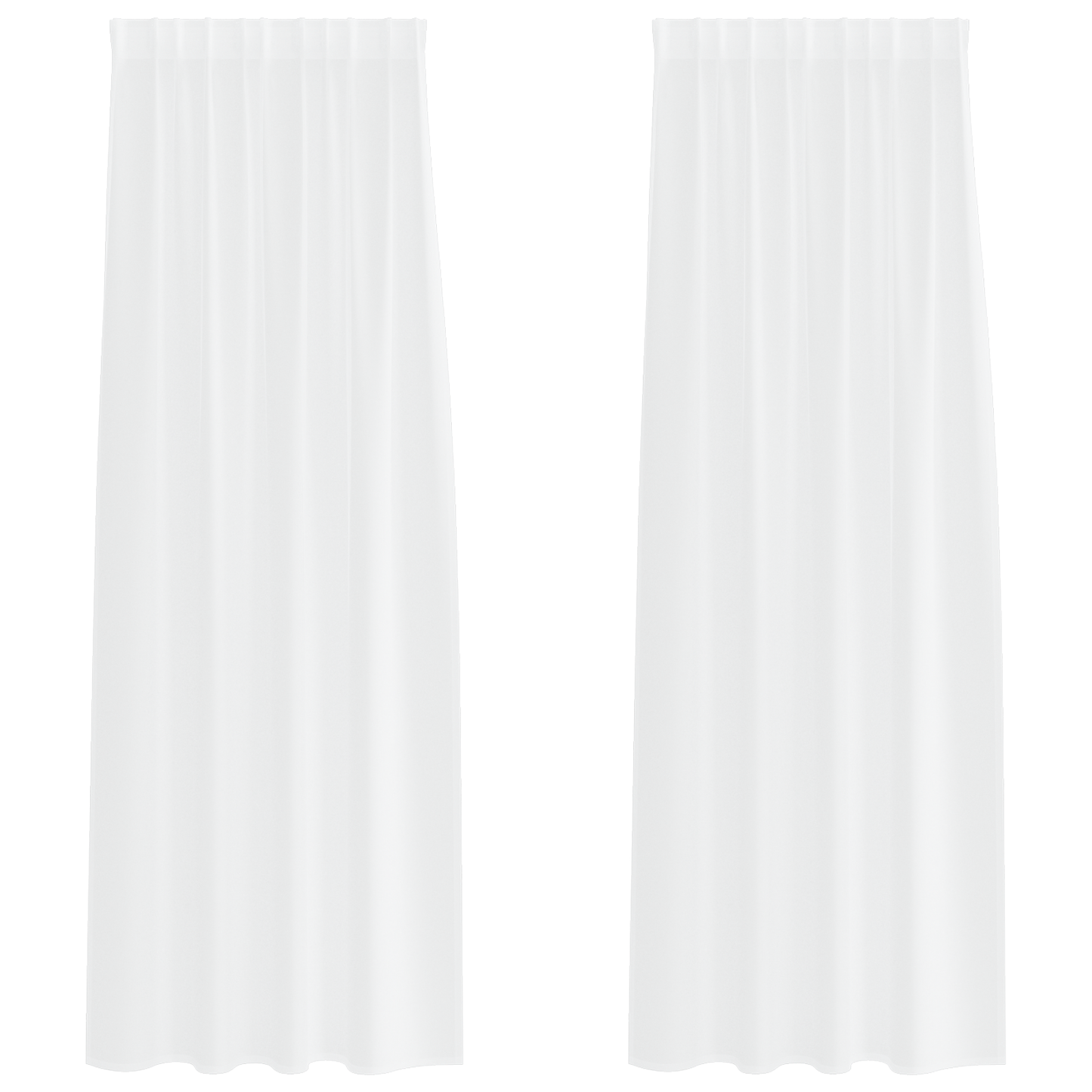 Gordijnen met gordijnen 2 pcs Wit 140 x 260 cm Polyester