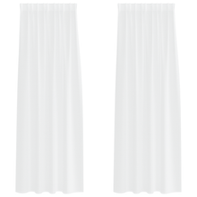 Gordijnen met gordijnen 2 pcs Wit 140 x 260 cm Polyester