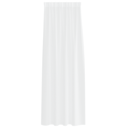 Gordijnen met gordijnen 2 pcs Wit 140 x 260 cm Polyester