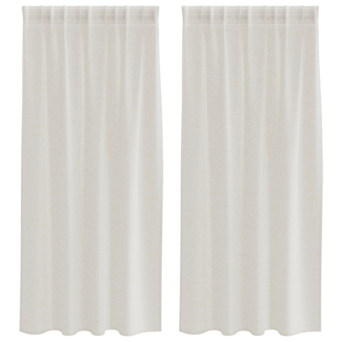 Gordijnen met gordijnen 2 pcs Crème 140 x 175 cm Polyester
