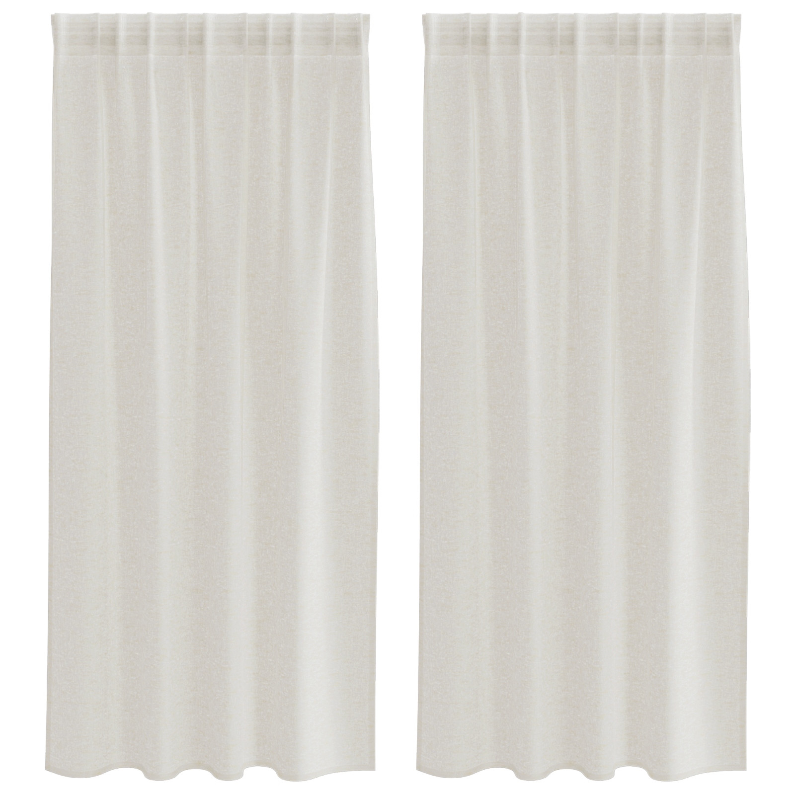 Gordijnen met gordijnen 2 pcs Crème 140 x 175 cm Polyester