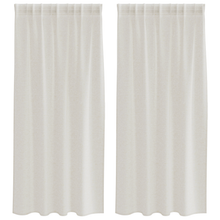 Gordijnen met gordijnen 2 pcs Crème 140 x 175 cm Polyester