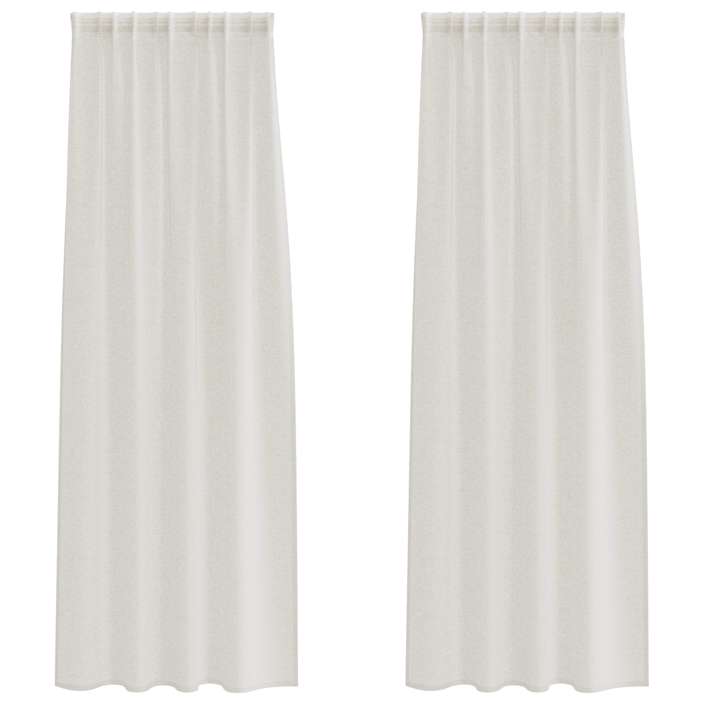 Gordijnen met gordijnen 2 pcs Crème 140 x 245 cm Polyester