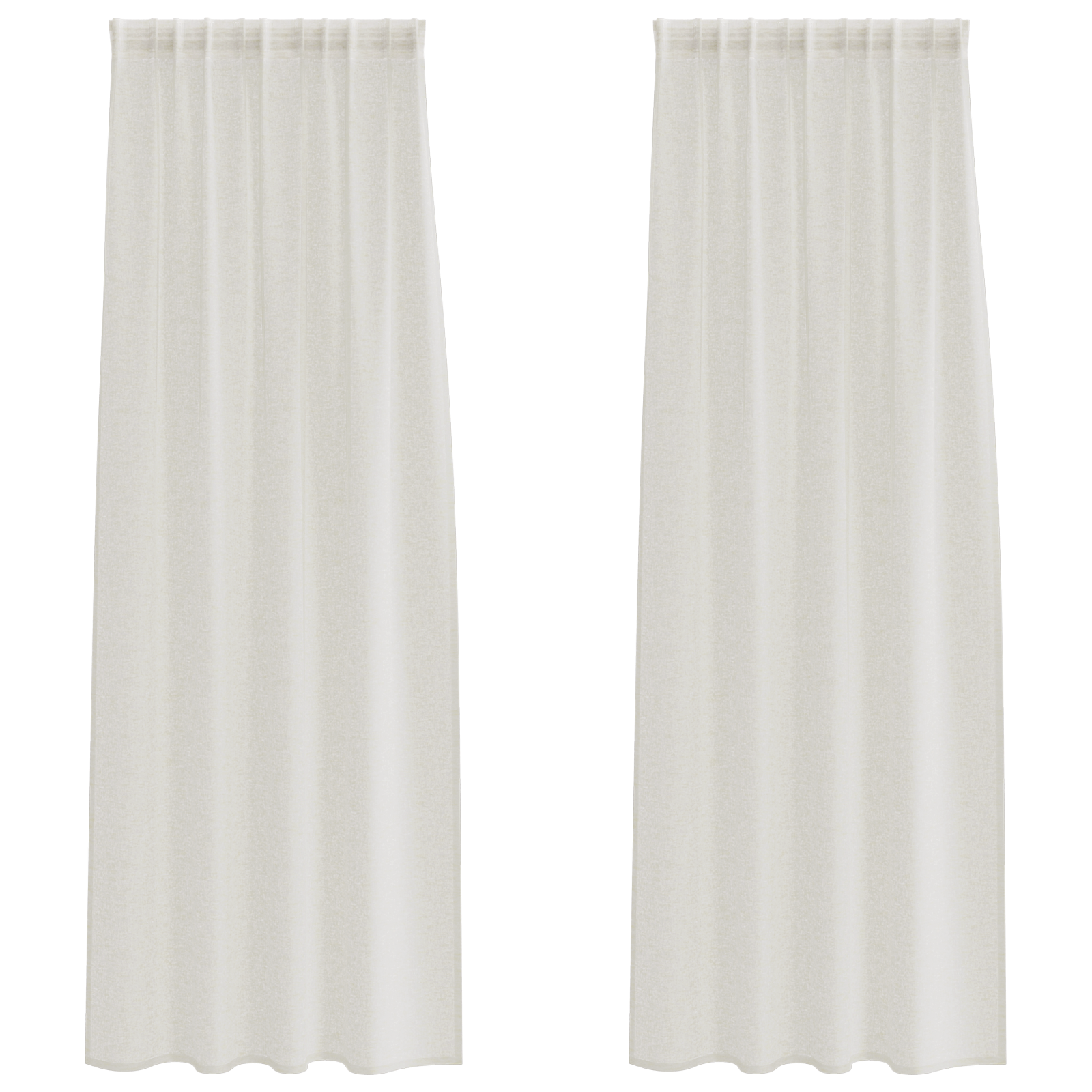 Gordijnen met gordijnen 2 pcs Crème 140 x 260 cm Polyester