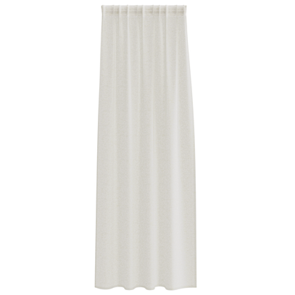 Gordijnen met gordijnen 2 pcs Crème 140 x 260 cm Polyester