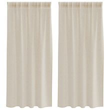Gordijnen met gordijnen 2 pcs Zand 140 x 175 cm Polyester