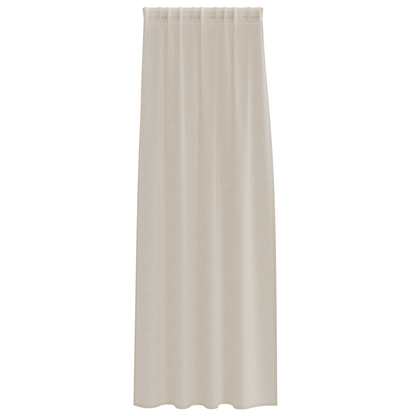 Gordijnen met gordijnen 2 pcs Zand 140 x 225 cm Polyester