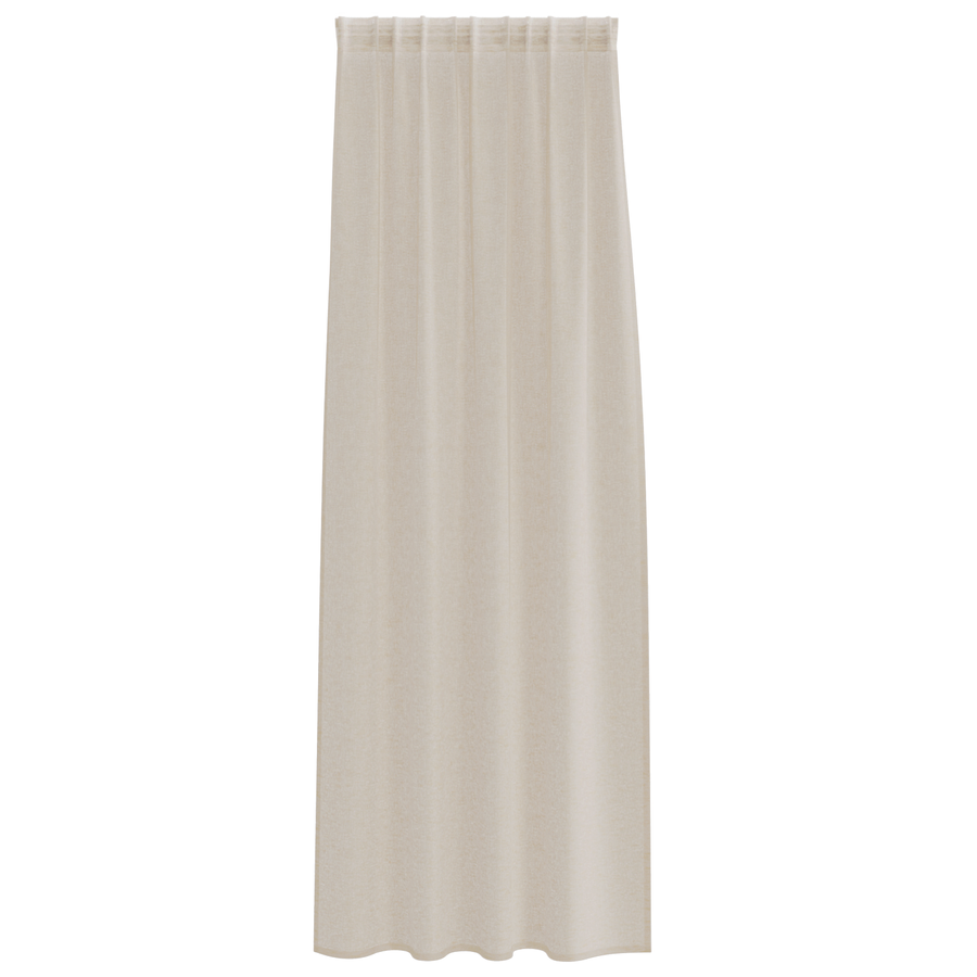 Gordijnen met gordijnen 2 pcs Zand 140 x 225 cm Polyester