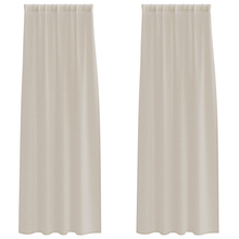 Gordijnen met gordijnen 2 pcs Zand 140 x 260 cm Polyester
