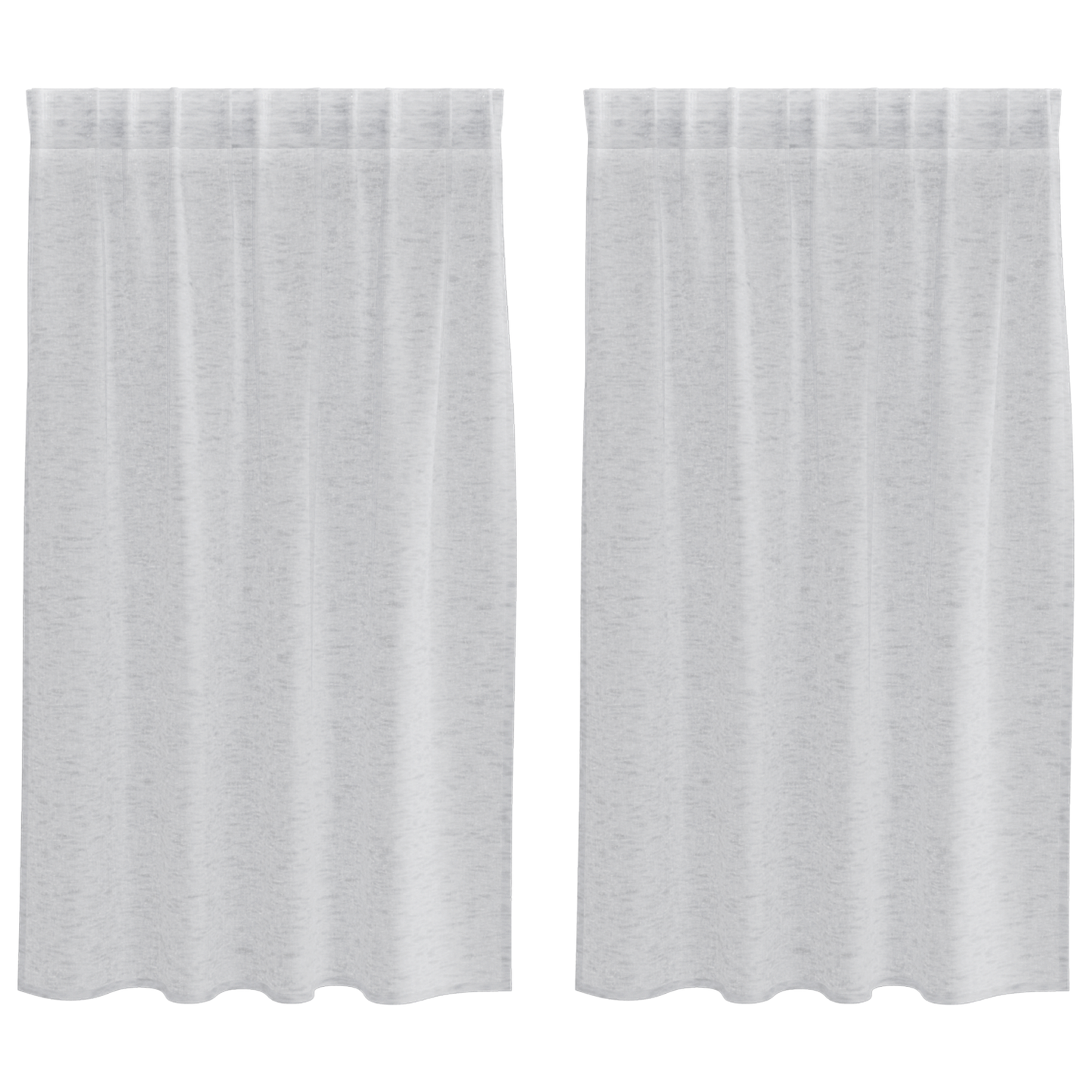 Gordijnen met gordijnen 2 pcs Lichtgrijs 140 x 140 cm Polyester