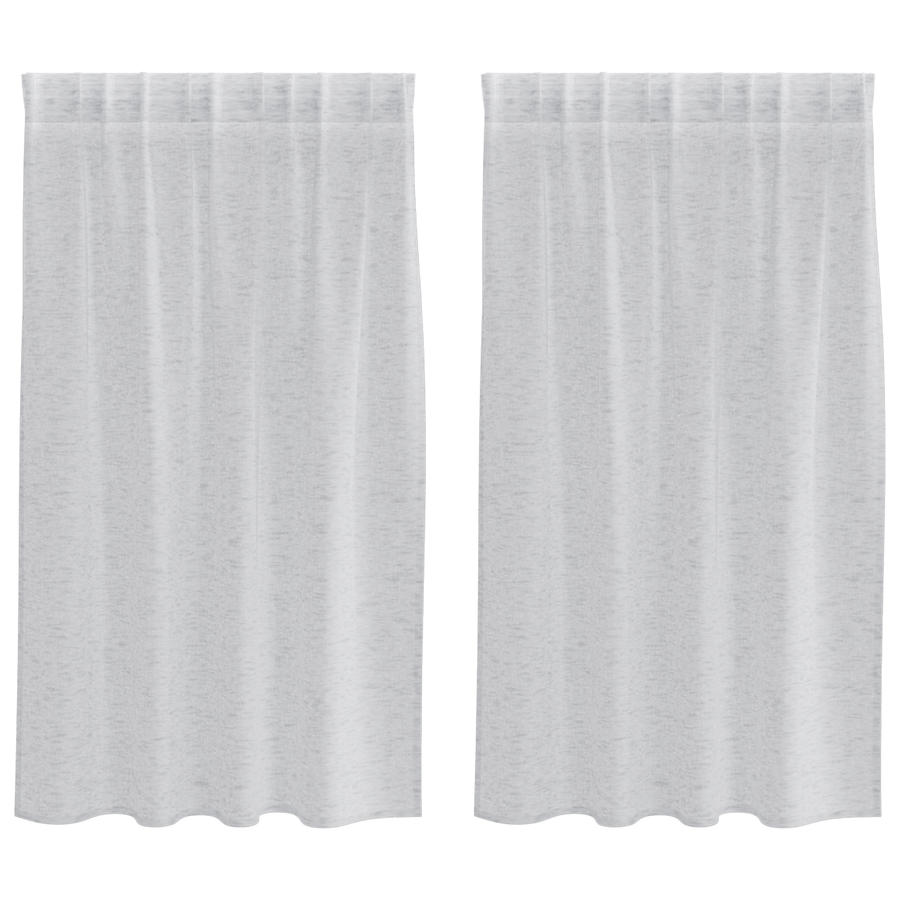 Gordijnen met gordijnen 2 pcs Lichtgrijs 140 x 140 cm Polyester