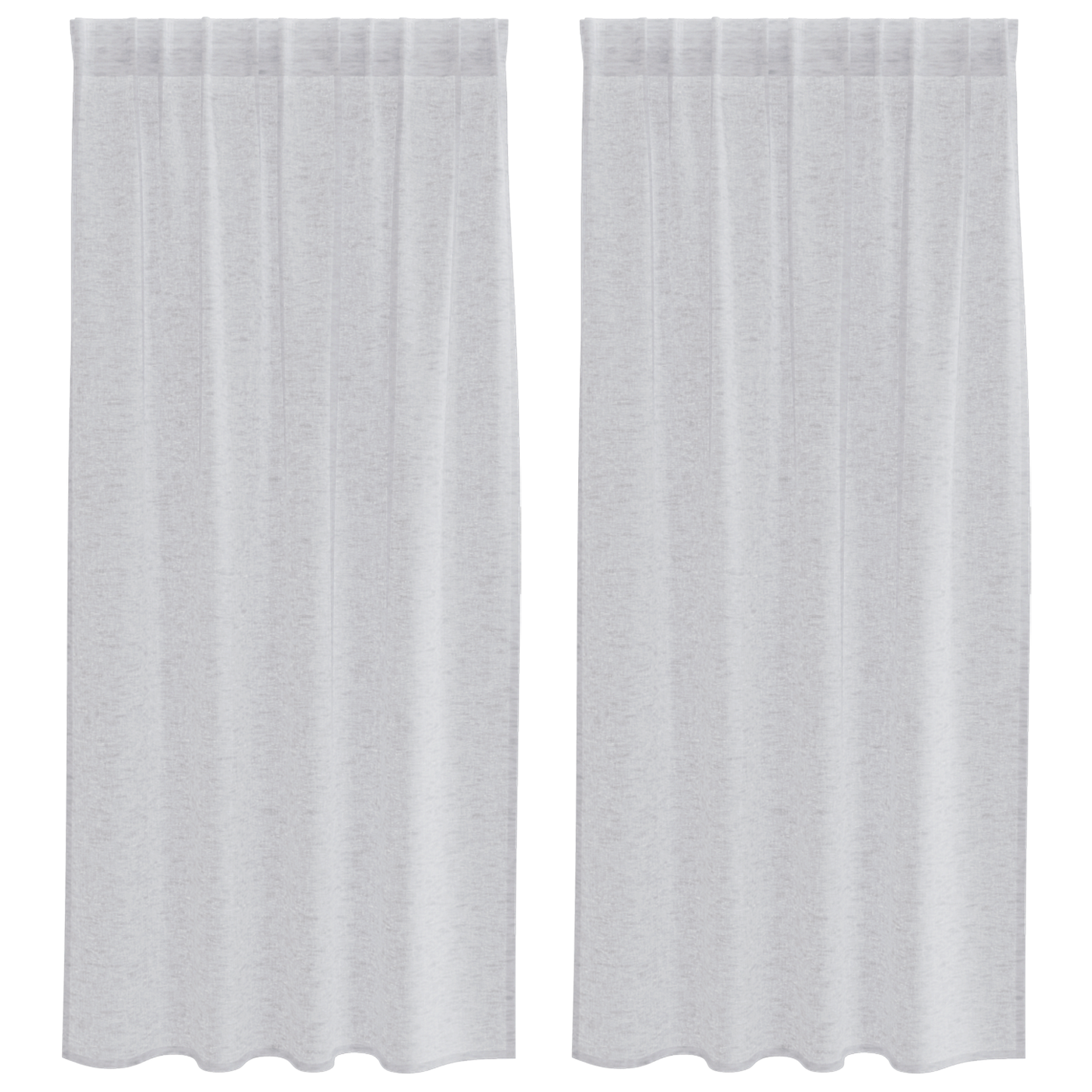Gordijnen met gordijnen 2 pcs Lichtgrijs 140 x 175 cm Polyester