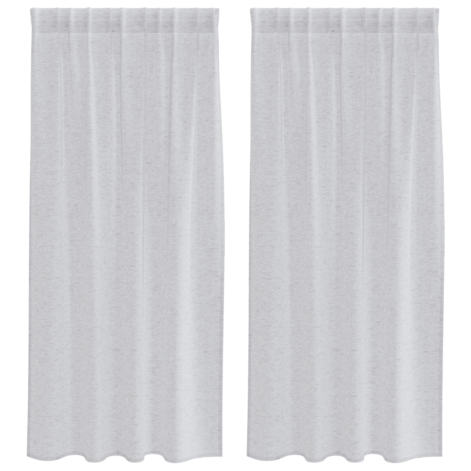 Gordijnen met gordijnen 2 pcs Lichtgrijs 140 x 175 cm Polyester
