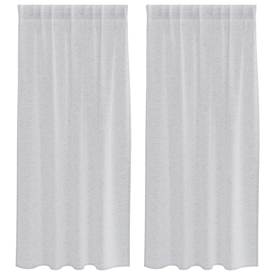 Gordijnen met gordijnen 2 pcs Lichtgrijs 140 x 175 cm Polyester