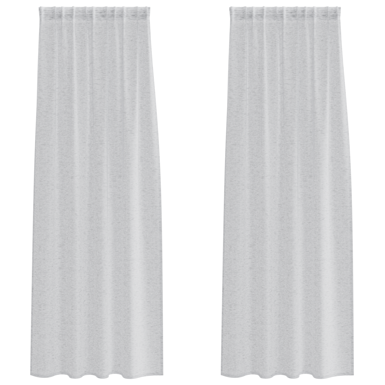 Gordijnen met gordijnen 2 pcs Lichtgrijs 140 x 225 cm Polyester