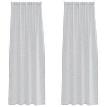 Gordijnen met gordijnen 2 pcs Lichtgrijs 140 x 260 cm Polyester