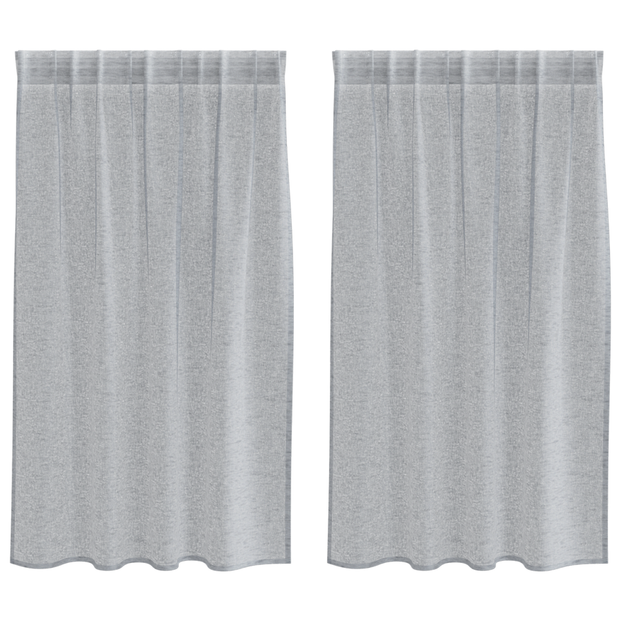 Gordijnen 2 pcs Donkergrijs 140 x 140 cm Polyester