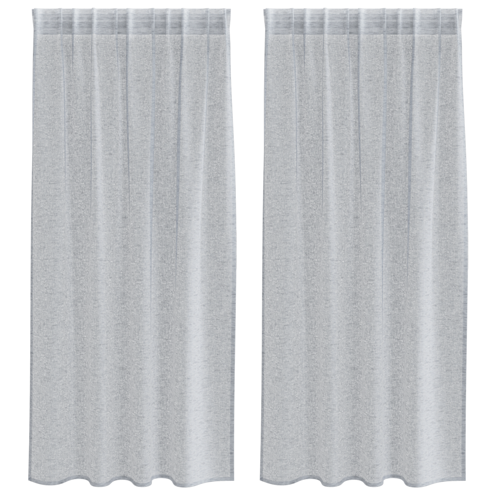 Gordijnen 2 pcs Donkergrijs 140 x 175 cm Polyester