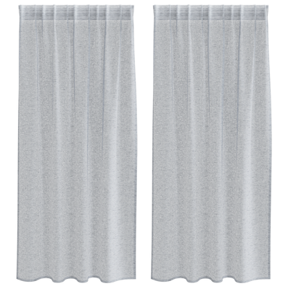 Gordijnen 2 pcs Donkergrijs 140 x 175 cm Polyester
