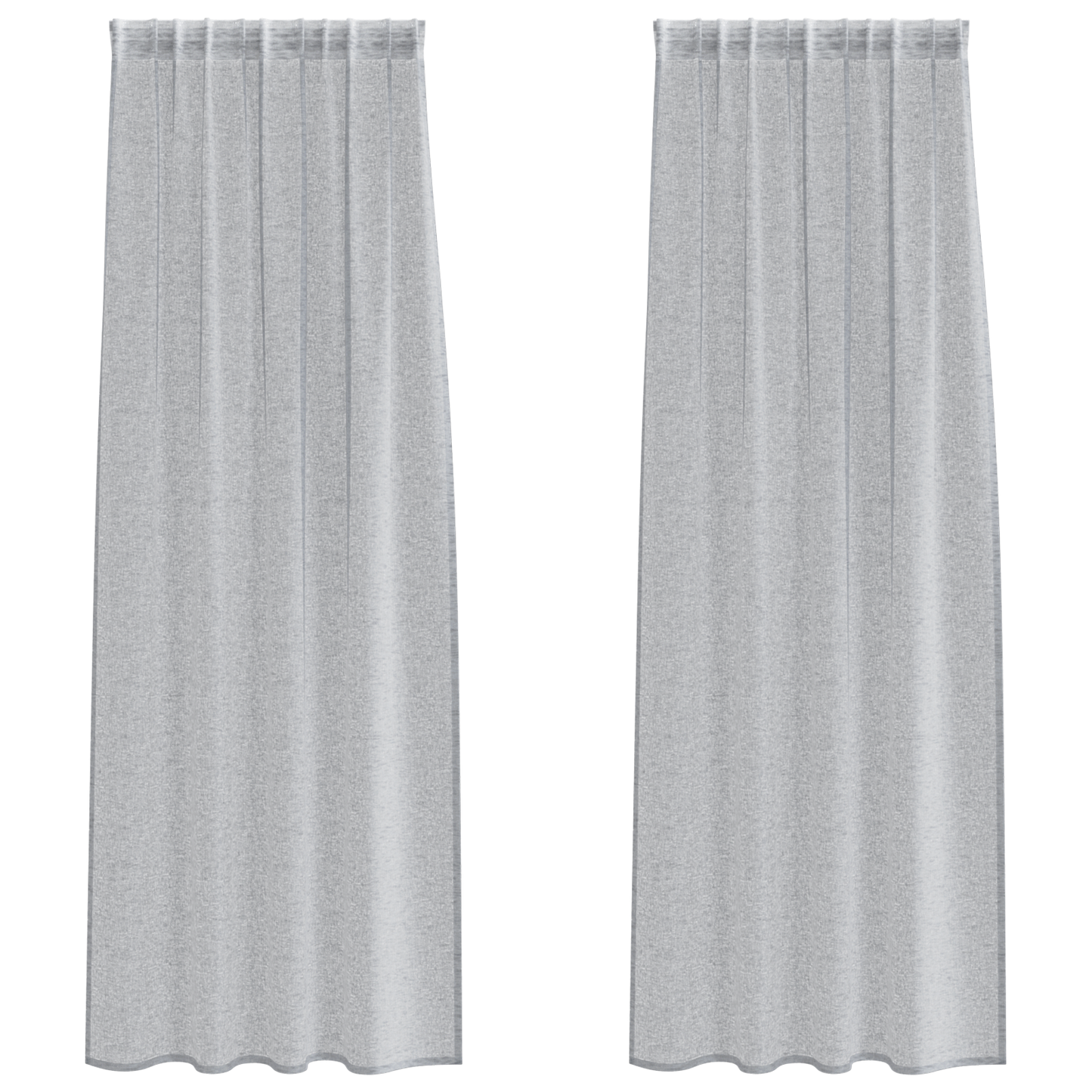 Gordijnen 2 pcs Donkergrijs 140 x 245 cm Polyester