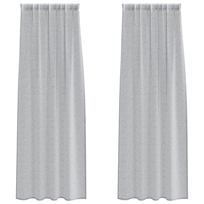 Gordijnen 2 pcs Donkergrijs 140 x 245 cm Polyester