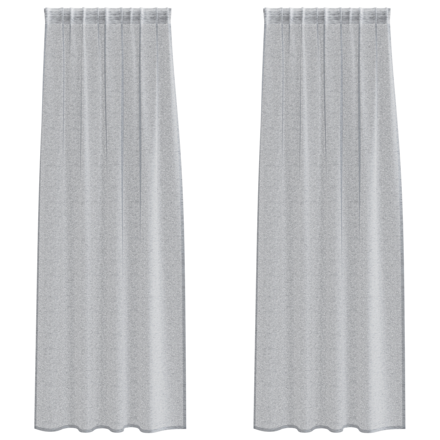 Gordijnen 2 pcs Donkergrijs 140 x 245 cm Polyester