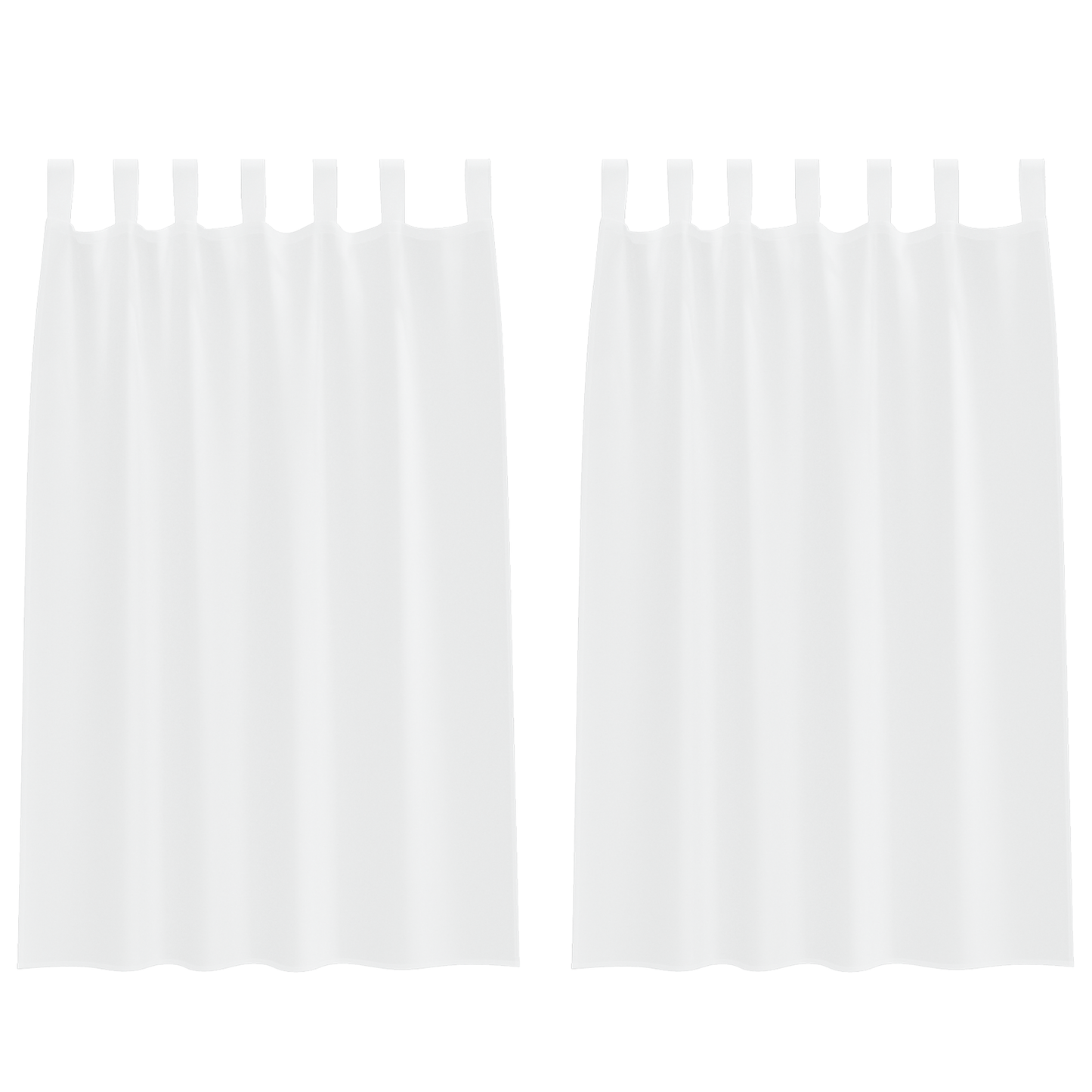 Gordijnen met gordijnen 2 pcs Wit 140 x 175 cm Polyester