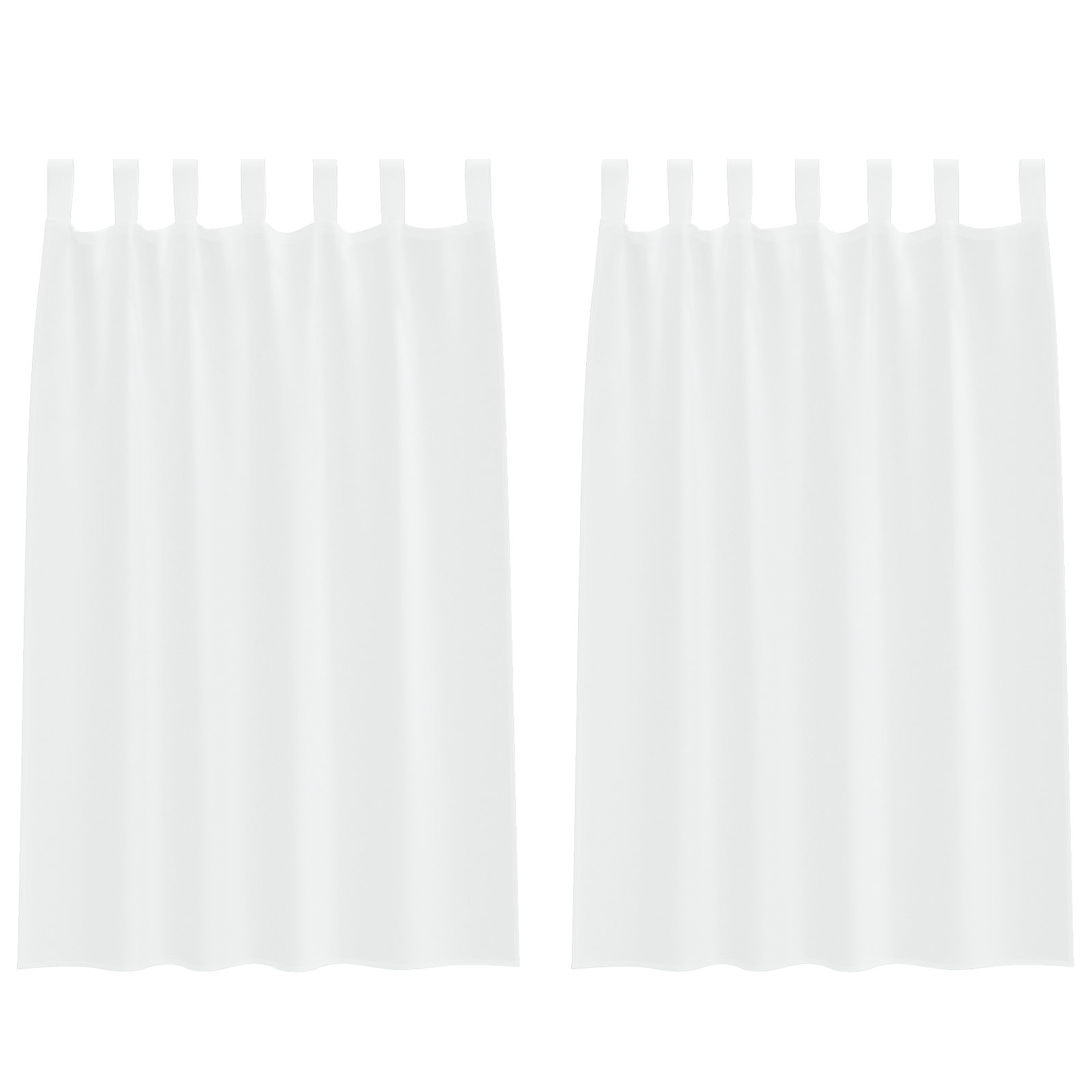 Gordijnen met gordijnen 2 pcs Wit 140 x 175 cm Polyester