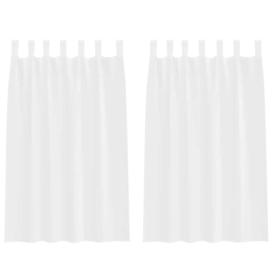 Gordijnen met gordijnen 2 pcs Wit 140 x 175 cm Polyester