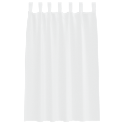 Gordijnen met gordijnen 2 pcs Wit 140 x 175 cm Polyester