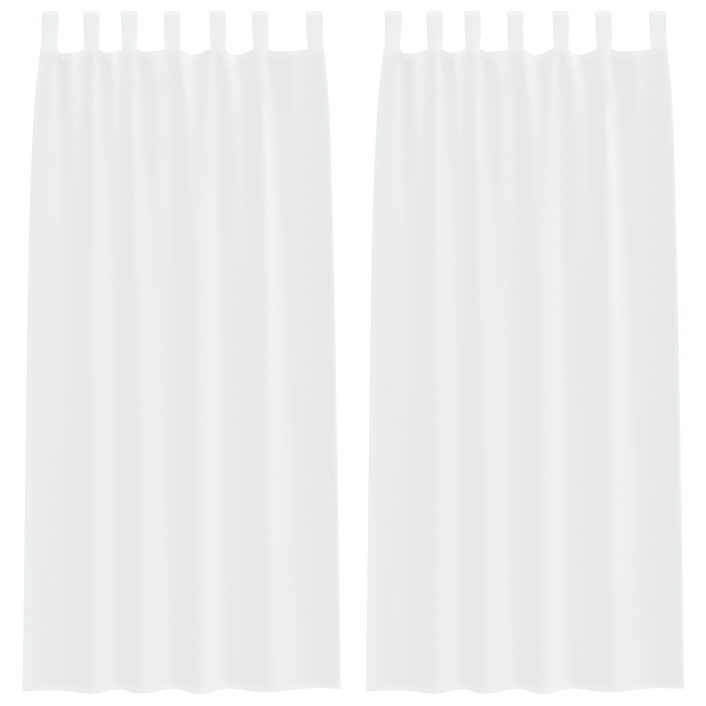 Gordijnen met gordijnen 2 pcs Wit 140 x 245 cm Polyester