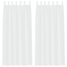 Gordijnen met gordijnen 2 pcs Wit 140 x 245 cm Polyester