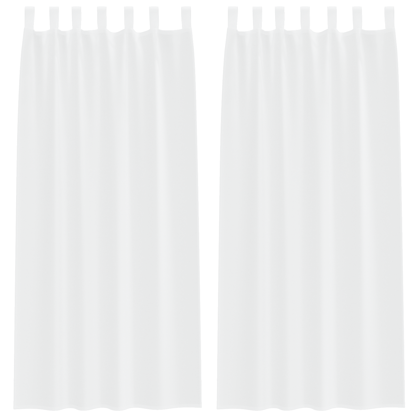 Gordijnen met gordijnen 2 pcs Wit 140 x 260 cm Polyester
