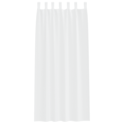 Gordijnen met gordijnen 2 pcs Wit 140 x 260 cm Polyester