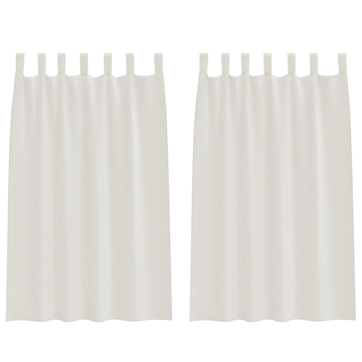 Gordijnen met gordijnen 2 pcs Crème 140 x 175 cm Polyester