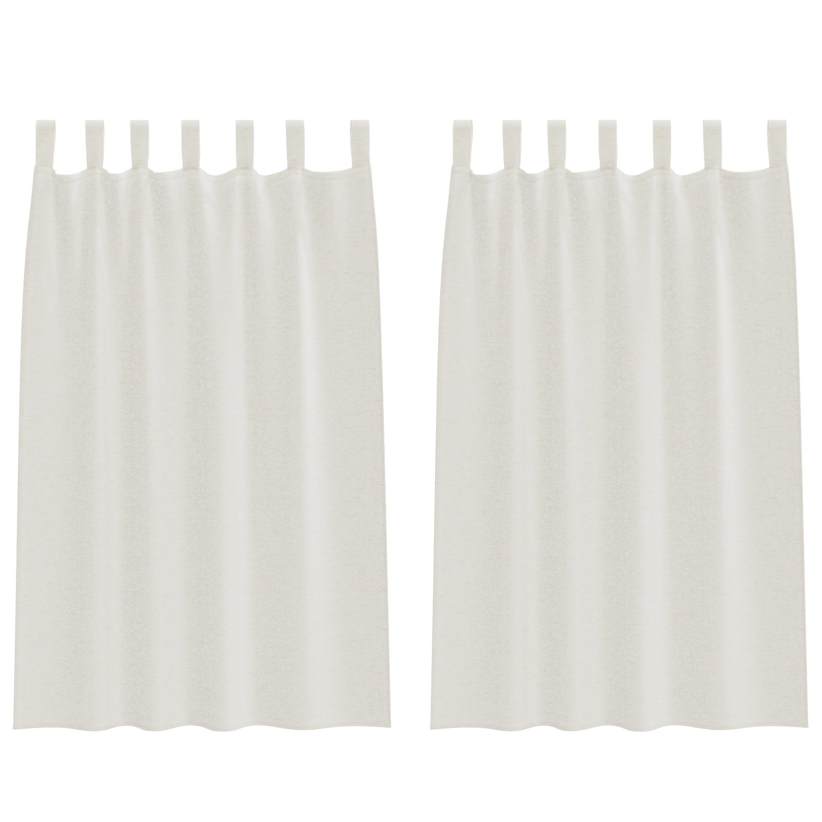 Gordijnen met gordijnen 2 pcs Crème 140 x 175 cm Polyester