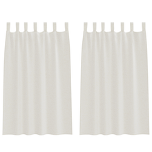Gordijnen met gordijnen 2 pcs Crème 140 x 175 cm Polyester