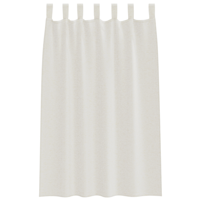 Gordijnen met gordijnen 2 pcs Crème 140 x 175 cm Polyester