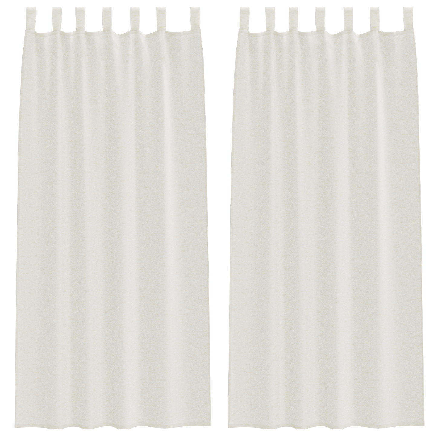 Gordijnen met gordijnen 2 pcs Crème 140 x 245 cm Polyester