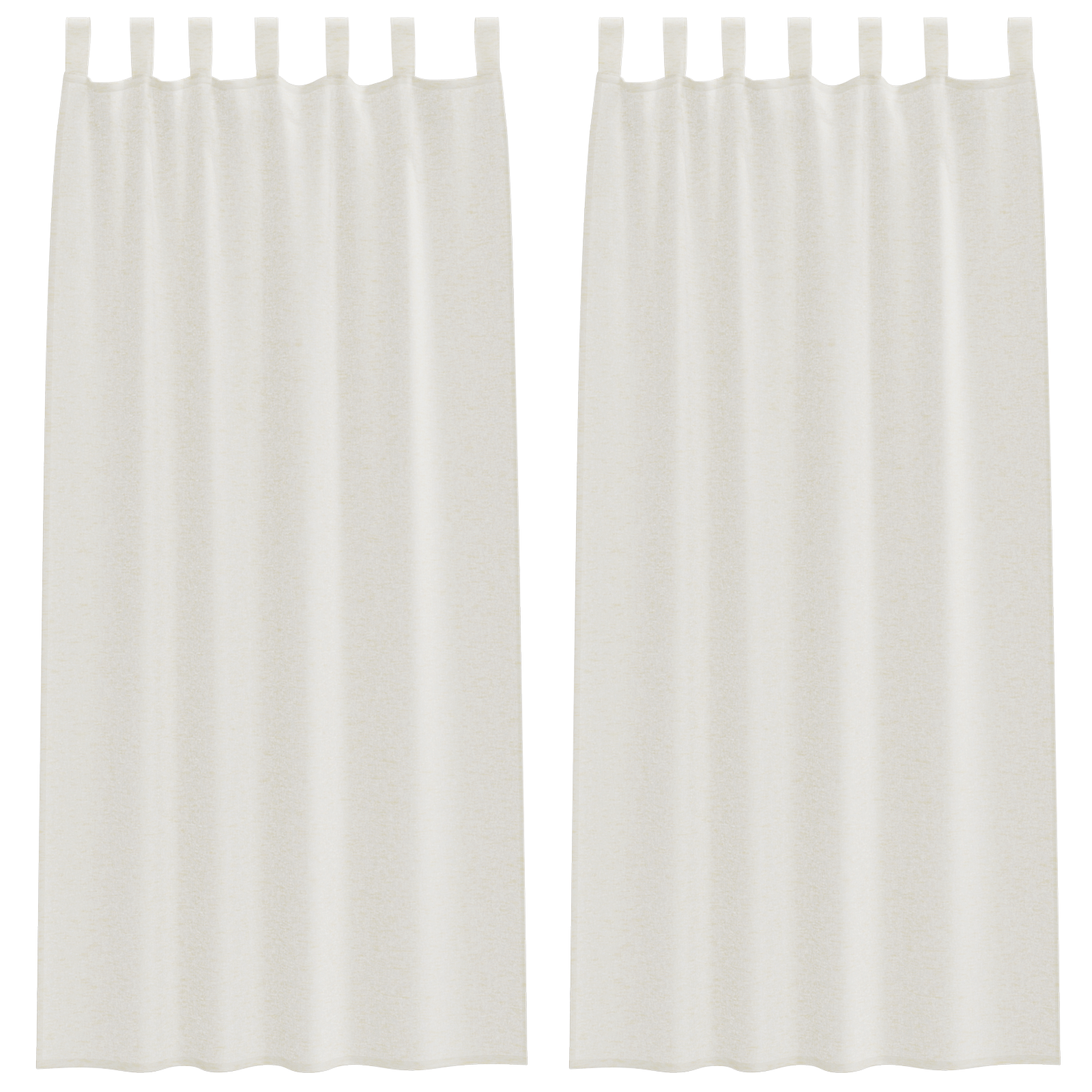 Gordijnen met gordijnen 2 pcs Crème 140 x 245 cm Polyester