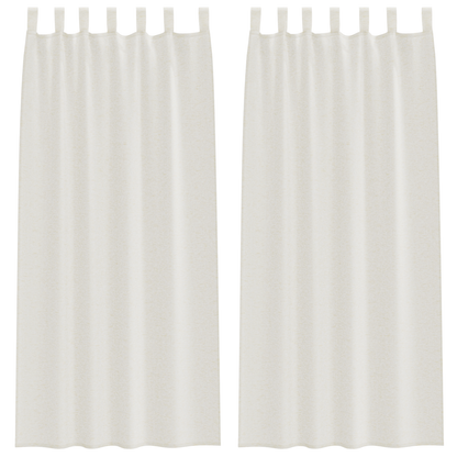 Gordijnen met gordijnen 2 pcs Crème 140 x 245 cm Polyester