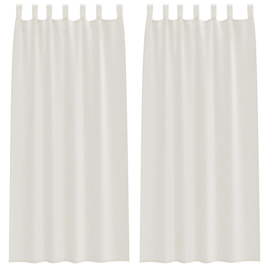 Gordijnen met gordijnen 2 pcs Crème 140 x 260 cm Polyester
