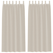 Gordijnen met gordijnen 2 pcs Zand 140 x 225 cm Polyester