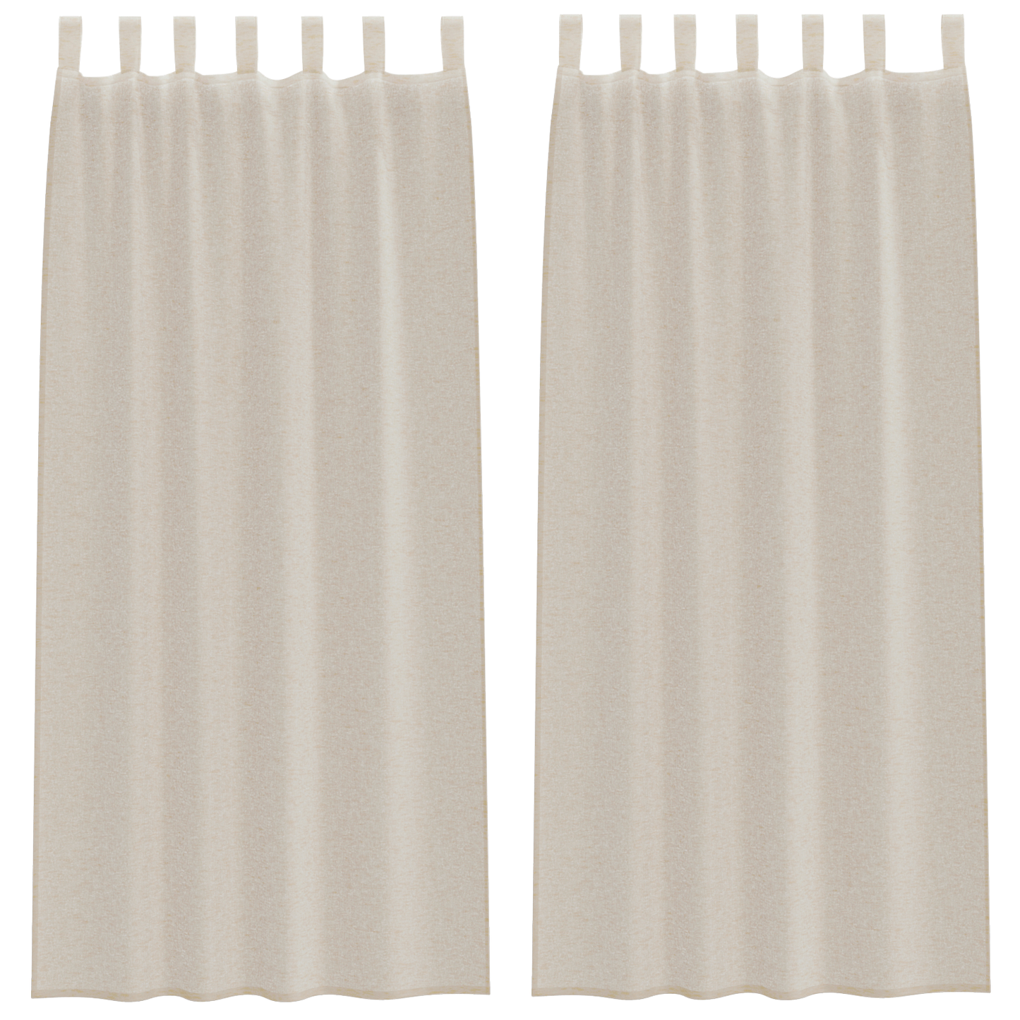 Gordijnen met gordijnen 2 pcs Zand 140 x 260 cm Polyester