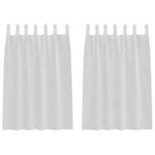 Gordijnen met gordijnen 2 pcs Lichtgrijs 140 x 140 cm Polyester
