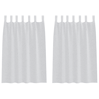 Gordijnen met gordijnen 2 pcs Lichtgrijs 140 x 140 cm Polyester