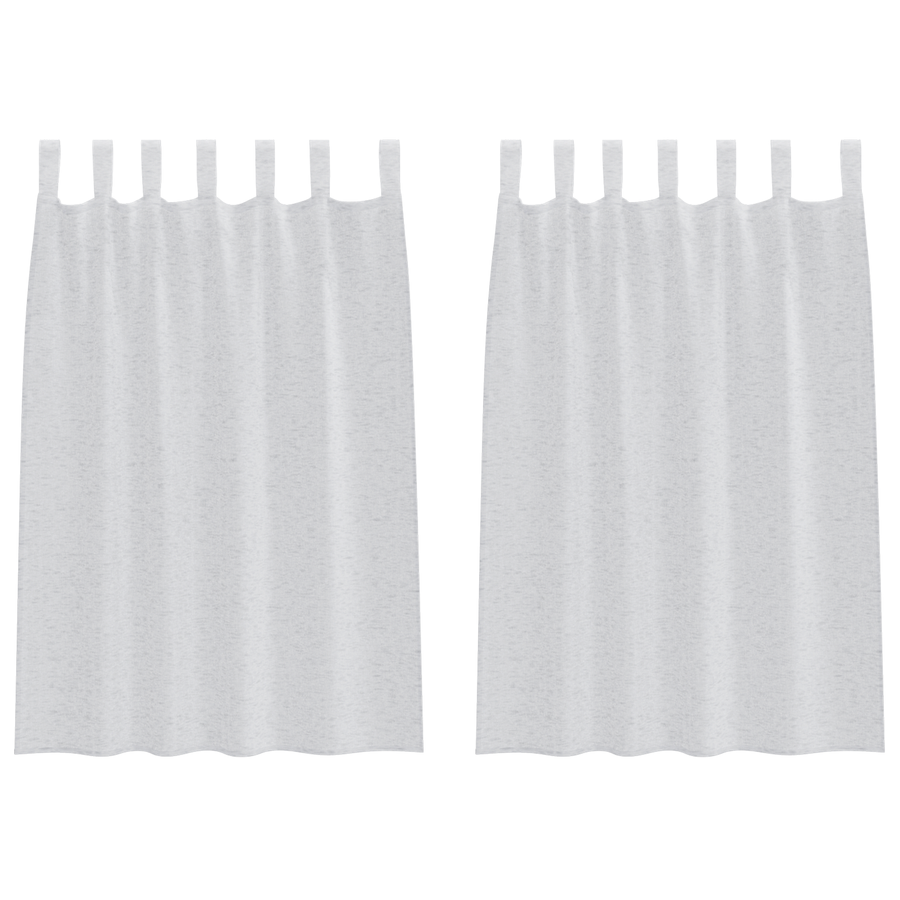 Gordijnen met gordijnen 2 pcs Lichtgrijs 140 x 140 cm Polyester