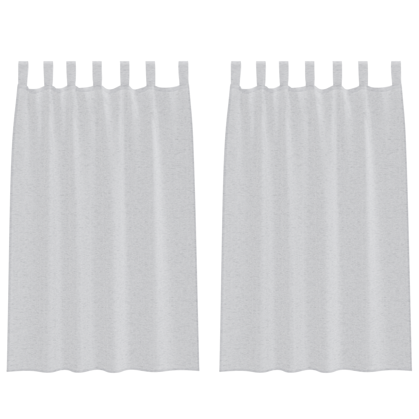 Gordijnen met gordijnen 2 pcs Lichtgrijs 140 x 175 cm Polyester