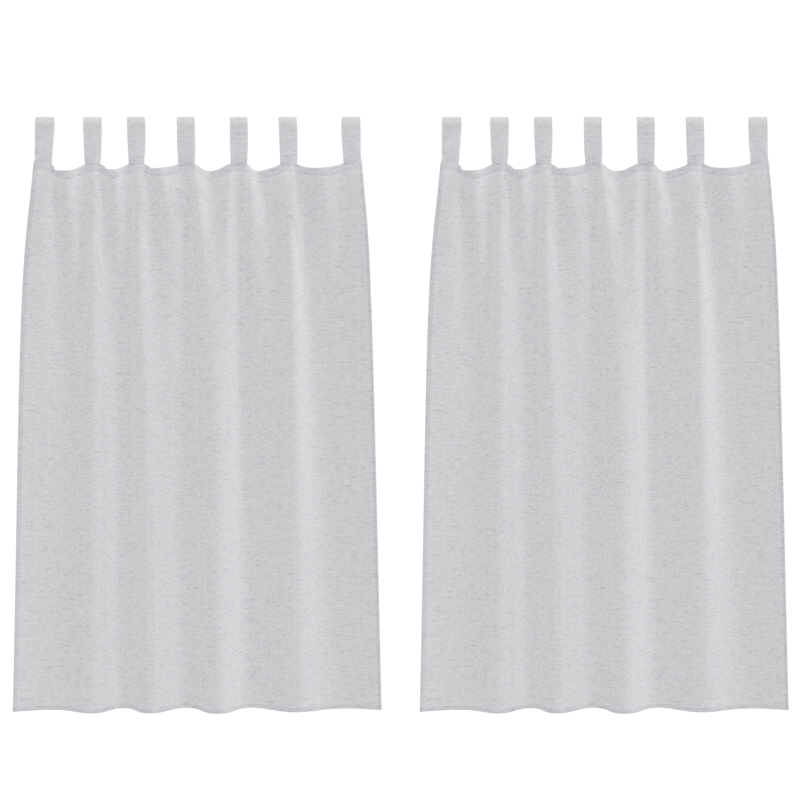 Gordijnen met gordijnen 2 pcs Lichtgrijs 140 x 175 cm Polyester